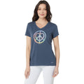 Tie-dye Peace Love Pencil - Darkest Blue