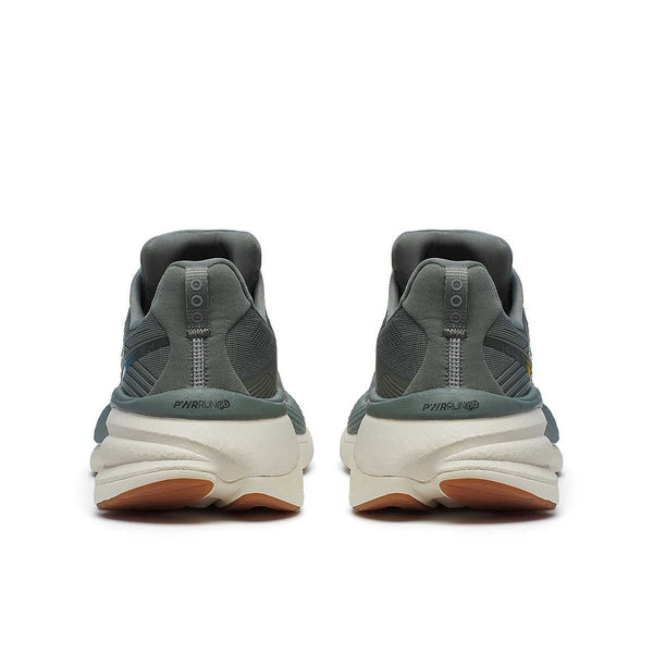 saucony mens hurricane 24 running shoe in bough heel view