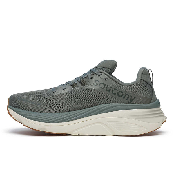 saucony mens hurricane 24 running shoe in bough medial side view