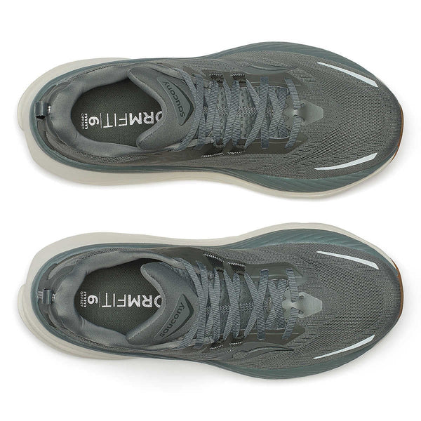 saucony mens hurricane 24 running shoe in bough top-down view