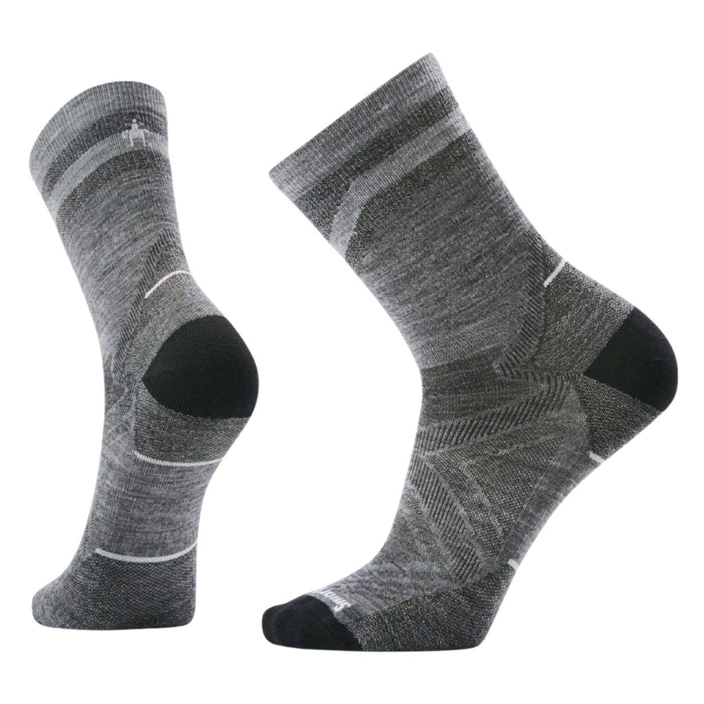 Smartwool Run Zero Cushion Mid Crew Pattern Running Socks