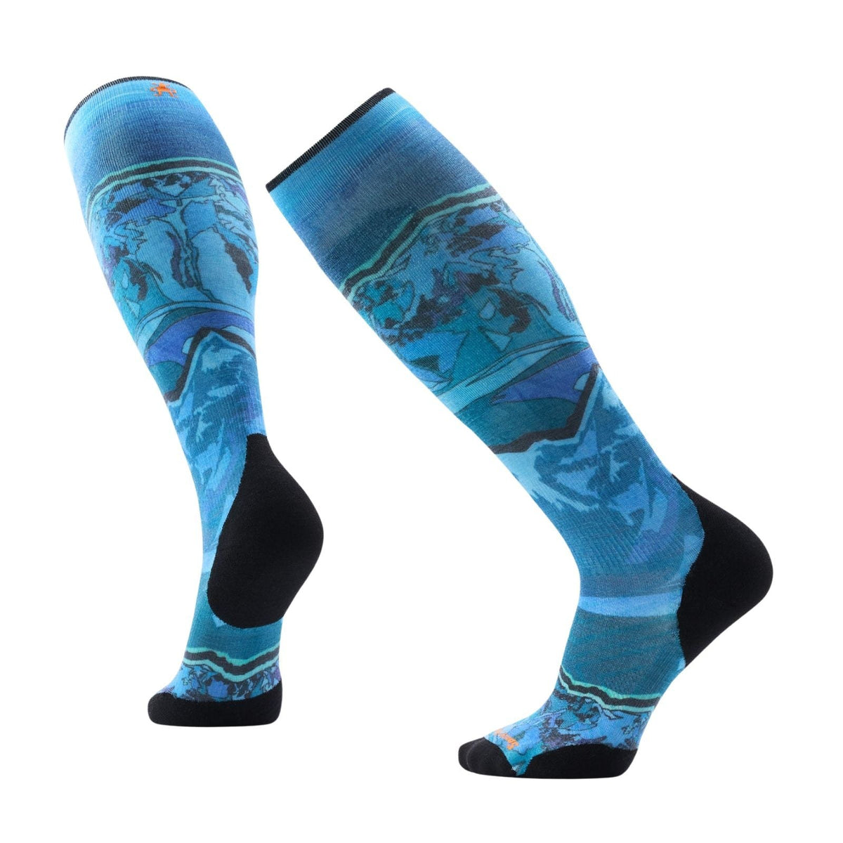 Smartwool Ski Targeted Cushion Storm Peak Print OTC Socks