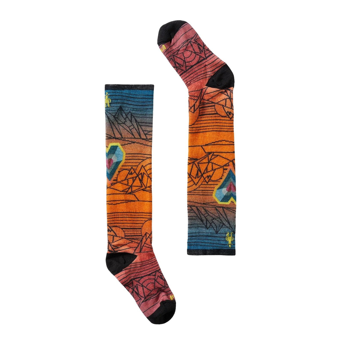 Smartwool Ski Zero Cushion Geo Peaks Print OTC Socks – Kids'