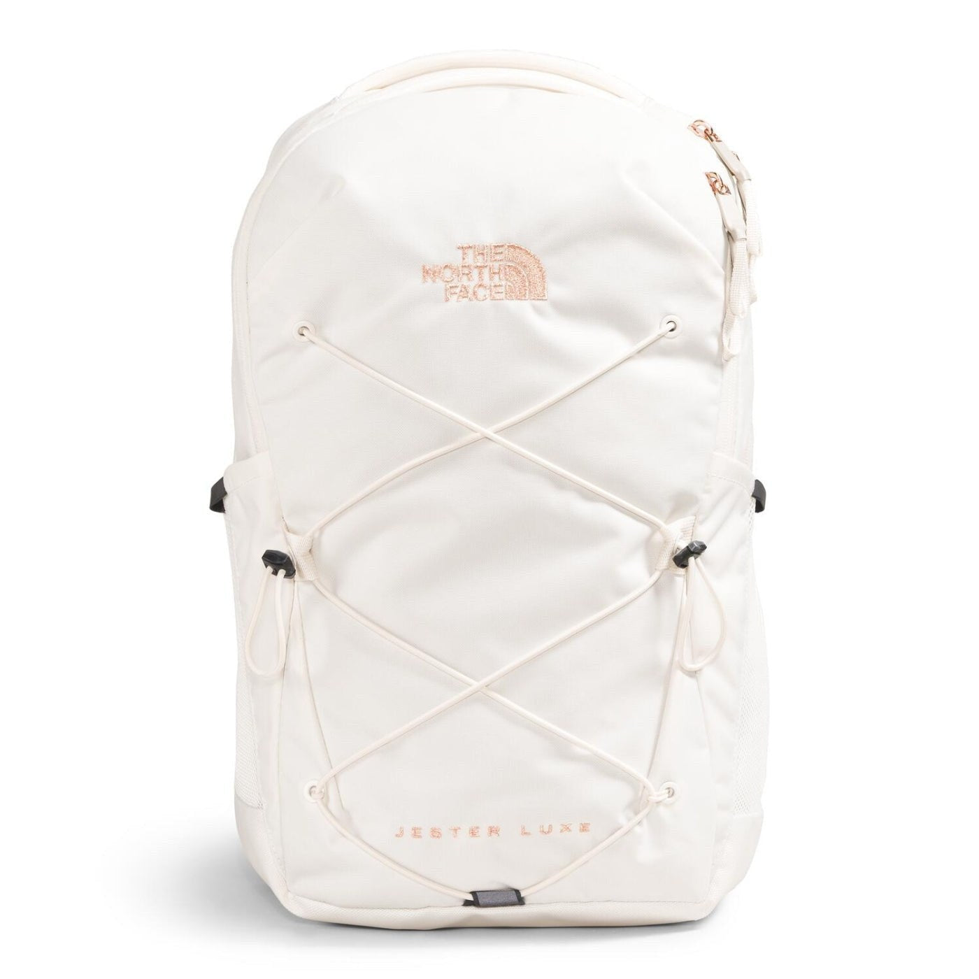 north face backpack black and metallic coral The North Face Women's Jester Luxe Backpack, Gardenia White Burnt Coral Metallic