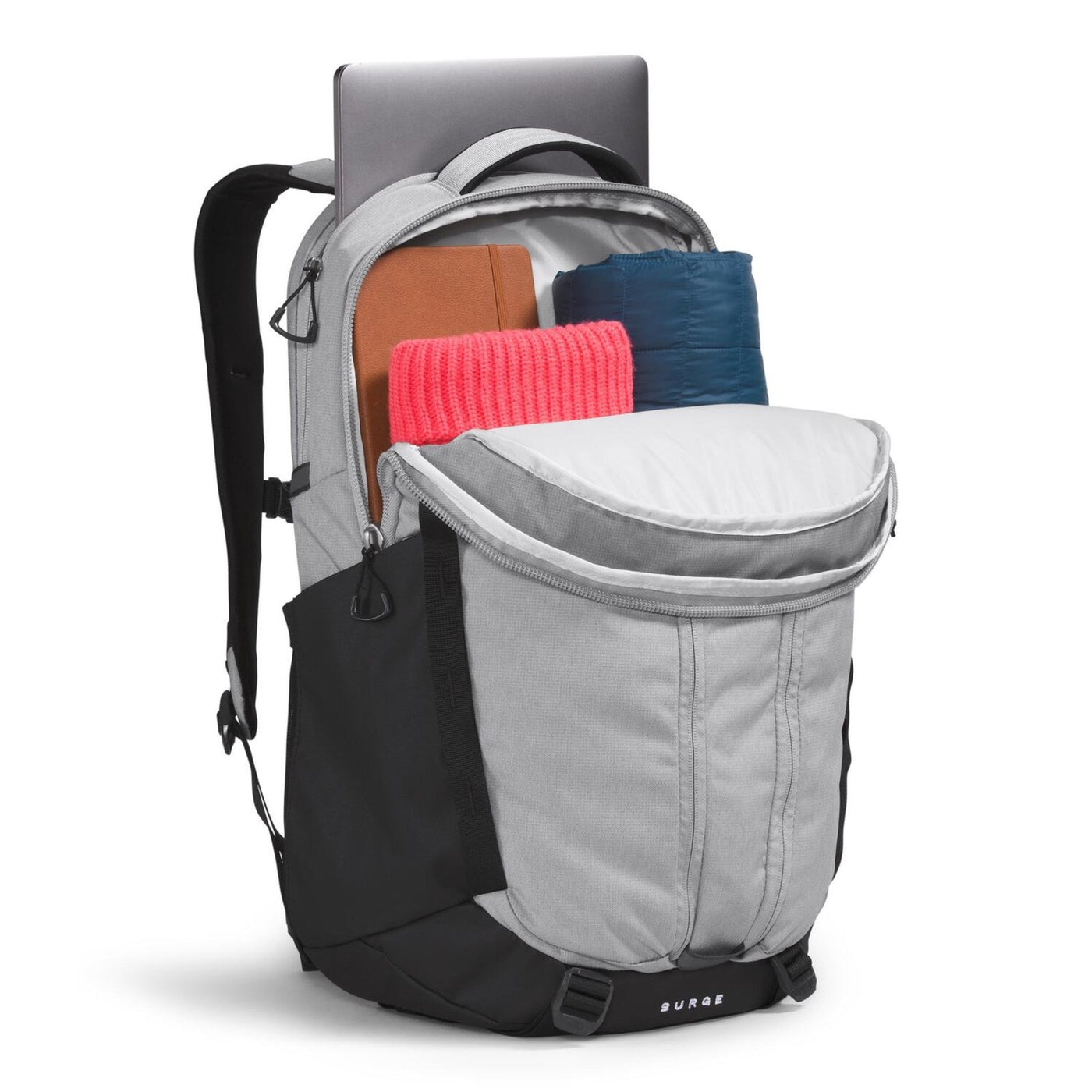 north face gray backpack The Surge TNF Navy/ TNF Black The pack also has a dedicated laptop compartment The North Face RECON Backpack