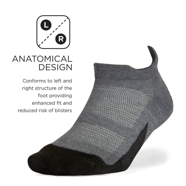Feetures Unisex Elite Max Cushion No Show Tab Athletic Running Socks