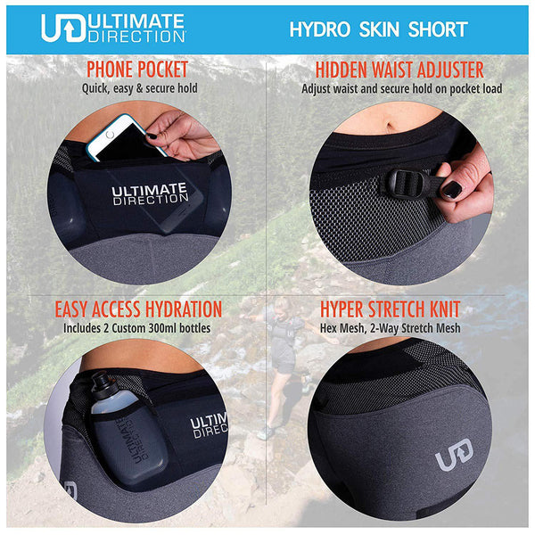 Ultimate Direction Womens Hydro Skin Running Shorts