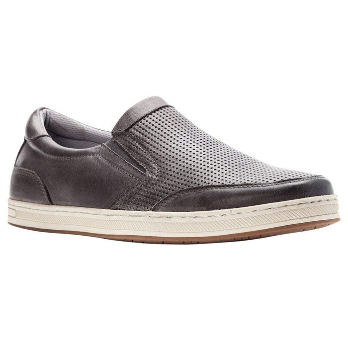 Propét Propet Logan Nubuck, Nylon, Polyurethane, Rubber Slip On Sneakers - Men's