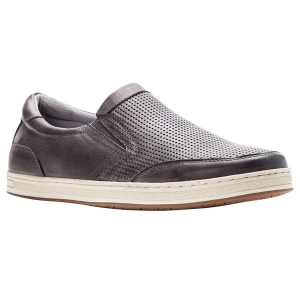 Propét Propet Men's Logan Nubuck, Nylon, Polyurethane, Rubber Slip On Sneakers