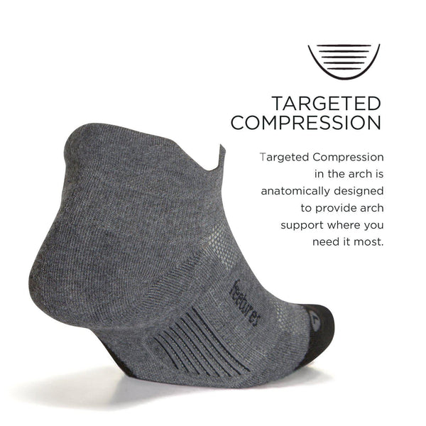 Feetures Unisex Elite Max Cushion No Show Tab Athletic Running Socks