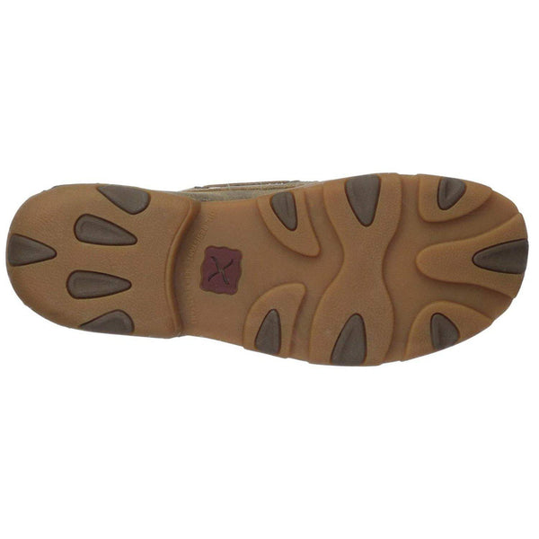 Twisted X Men's Leather Lace-up Rubber Sole Moc Toe Driving Moccasins - Bomber