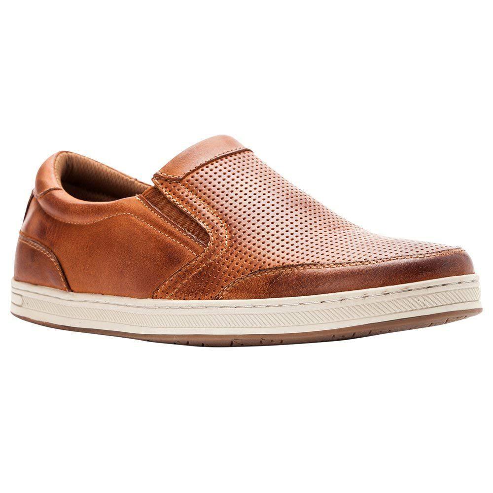 Propét Propet Logan Nubuck, Nylon, Polyurethane, Rubber Slip On Sneakers - Men's
