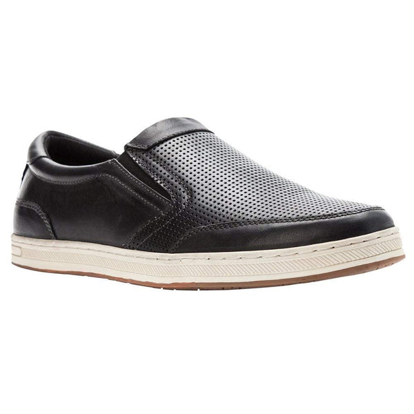 Propét Propet Men's Logan Nubuck, Nylon, Polyurethane, Rubber Slip On Sneakers