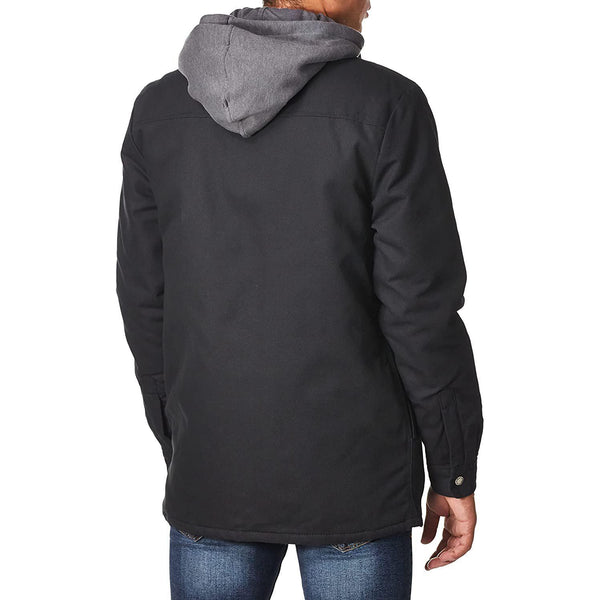 Dickies Men's Fleece Hooded Duck Shirt Jacket with Hydroshield