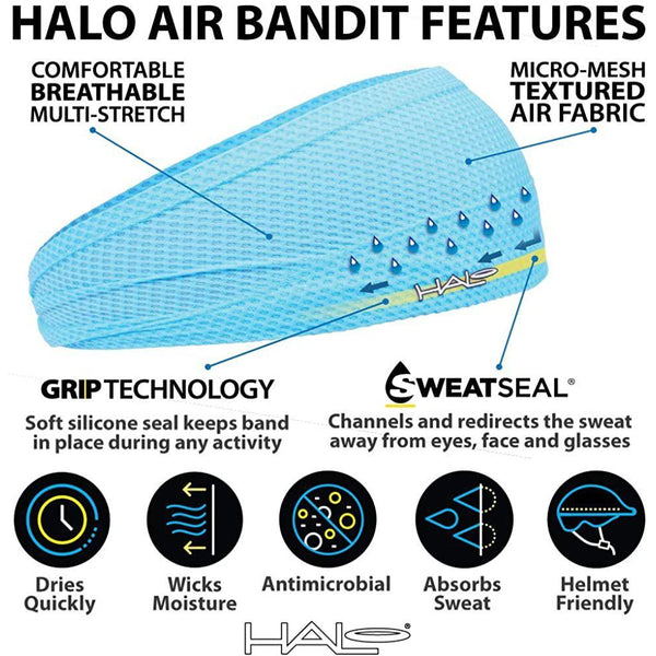 Halo Headband Unisex Bandit 4" Wide Pullover Sweatband