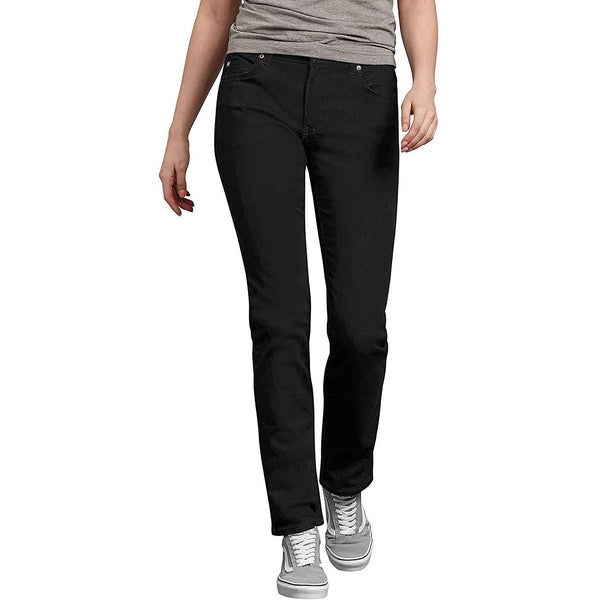 Dickies Women's Perfect Shape Straight Leg Stretch Denim Jeans