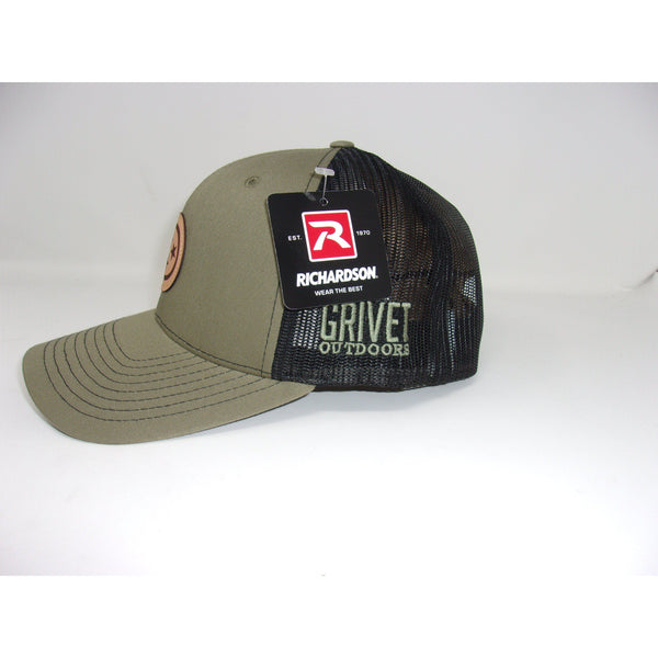 Grivet Outdoors Tennessee State Tri Star Leather Patch Trucker Hat