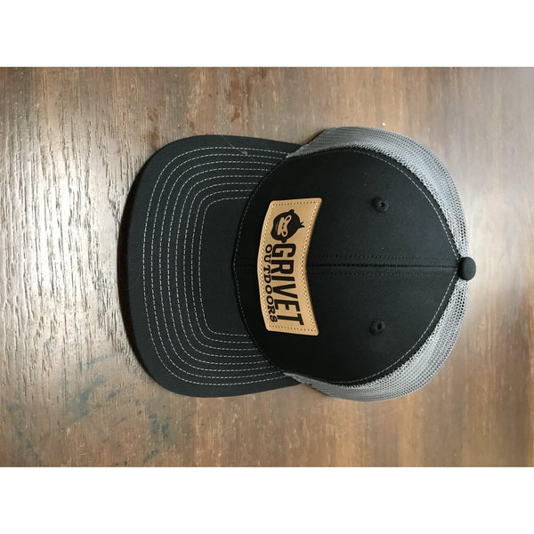 Grivet Outdoors Leather Patch Trucker Hat