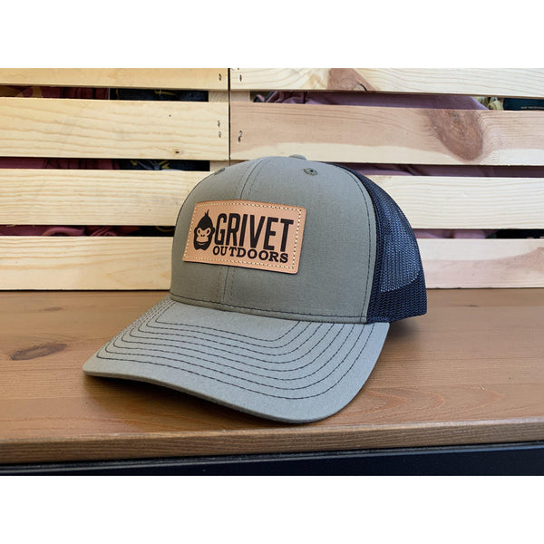 Grivet Outdoors Leather Patch Trucker Hat