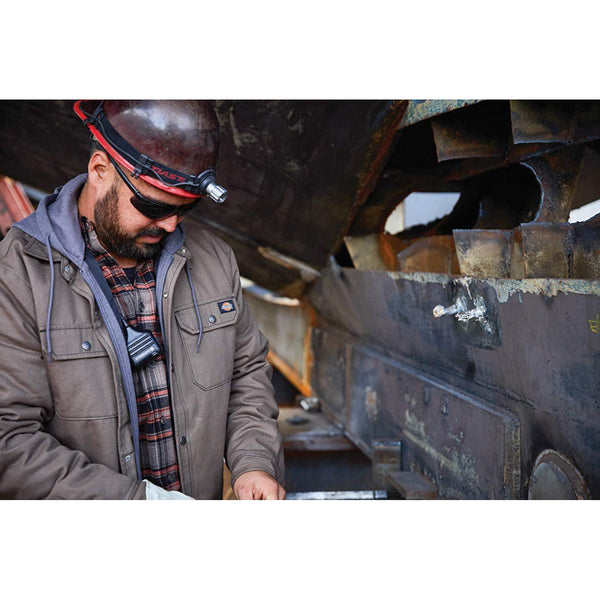 Dickies Men's Fleece Hooded Duck Shirt Jacket with Hydroshield