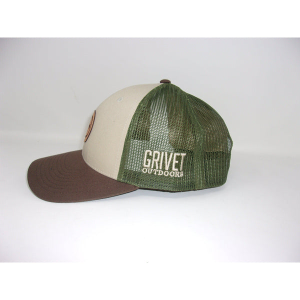 Grivet Outdoors Tennessee State Tri Star Leather Patch Trucker Hat