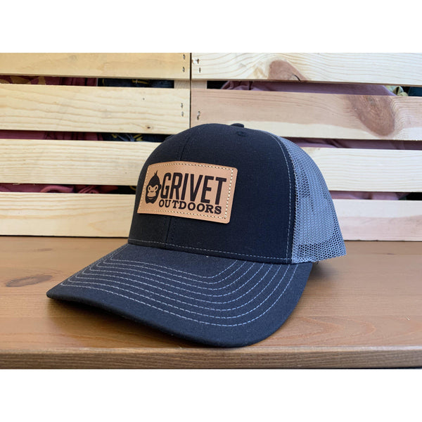 Grivet Outdoors Leather Patch Trucker Hat