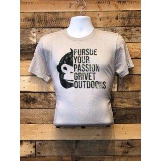 Grivet Outdoors Men's Cotton T-Shirt - Half Monkey Face