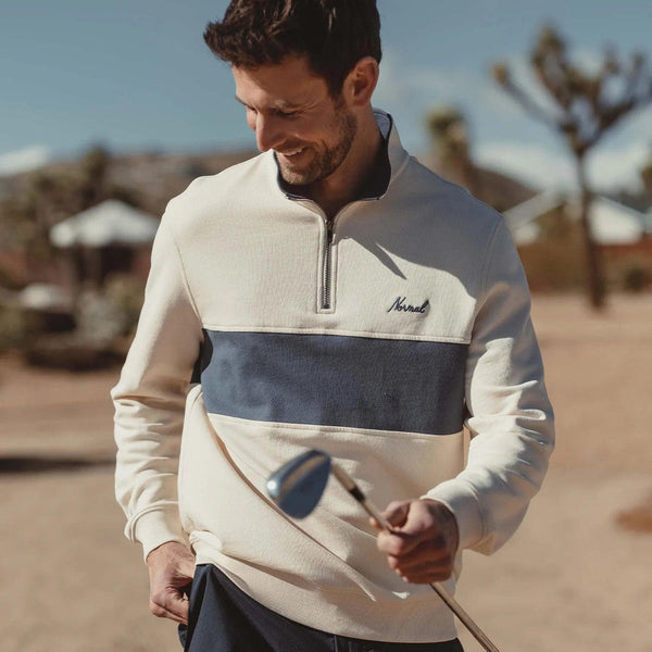 The Normal Brand Men's Cole Terry Retro Quarter-Zip