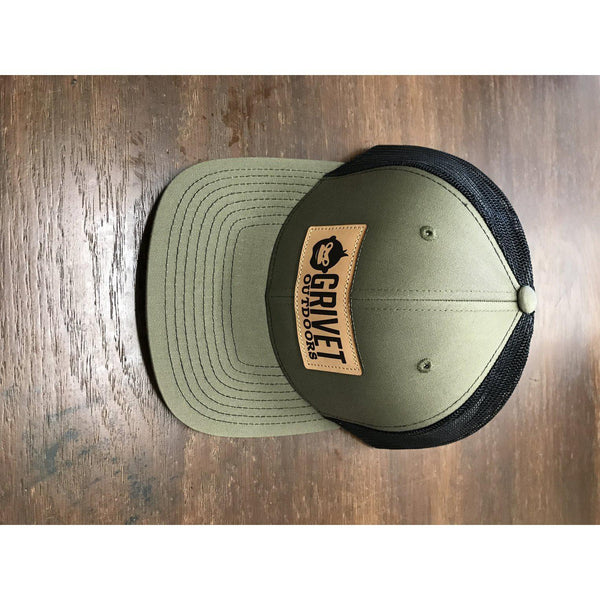 Grivet Outdoors Leather Patch Trucker Hat
