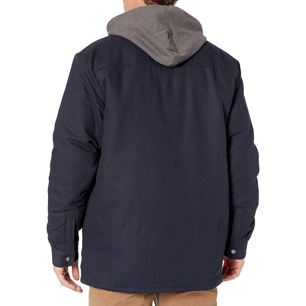 Dickies Men's Fleece Hooded Duck Shirt Jacket with Hydroshield