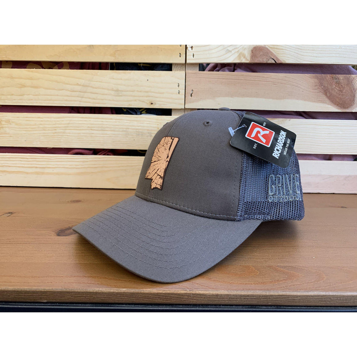 Grivet Outdoors Mississippi State Leather Patch Trucker Hat