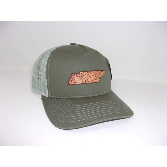 Grivet Outdoors Tennessee State Leather Patch Trucker Hat