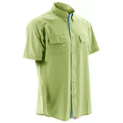Huk Performance Fishing Shirt Mens Medium Green Short Sleeve